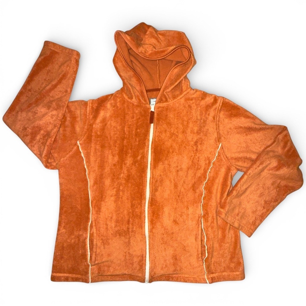 HORNY TOAD (Now Toad&Co) Y2K Women Fleece Zip Hoodie Gorpcore Outdoor Cozycore M